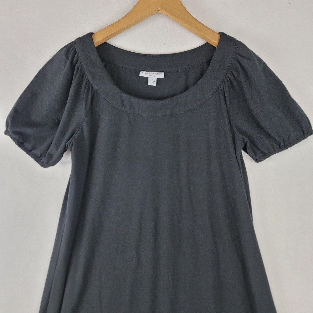 Liz Lange Maternity for Target Black Puff Sleeve Scoop Neck Dress Small 2027 - Picture 2 of 16